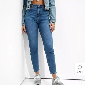 American Eagle Real Good AE Stretch Mom Jean Classic Blue High Rise